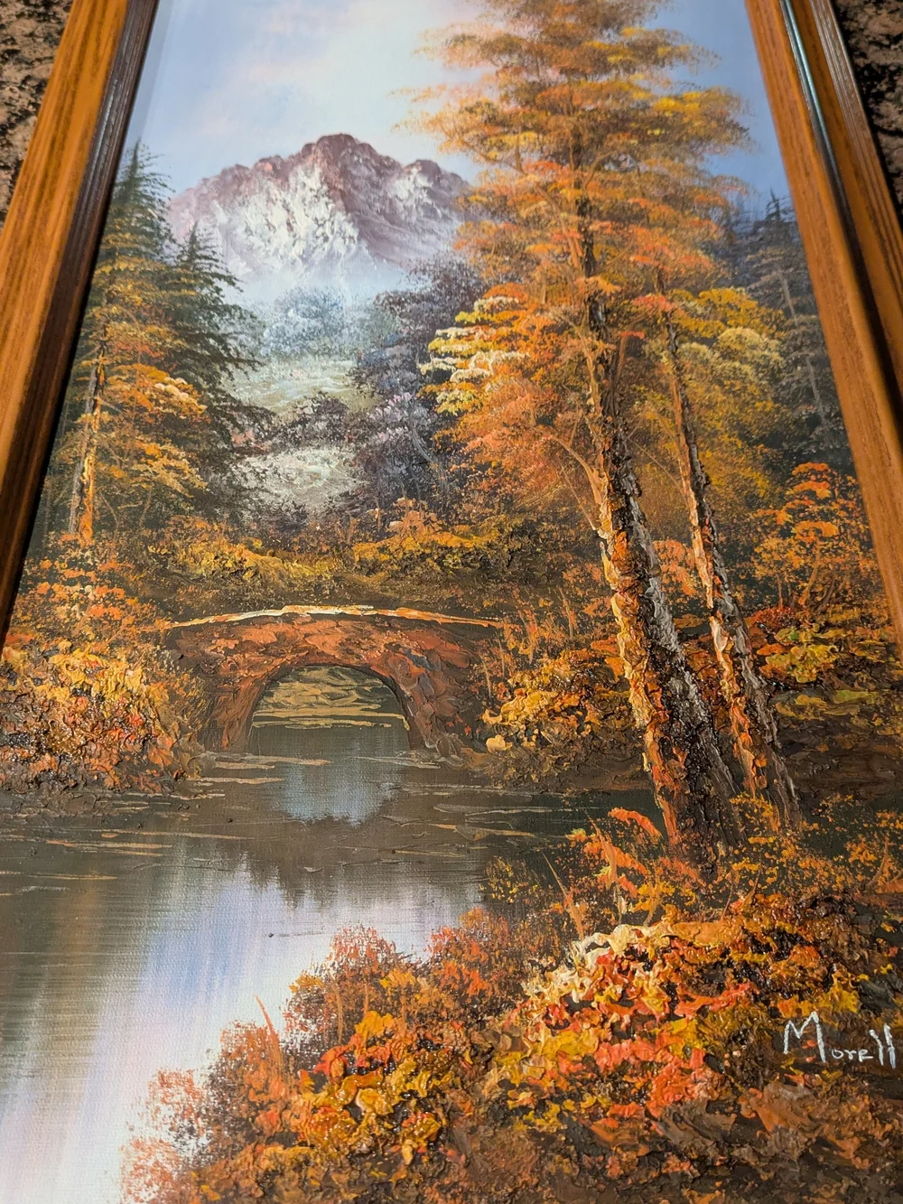 Framed Autumn Landscape Wall Art - Brown & Green